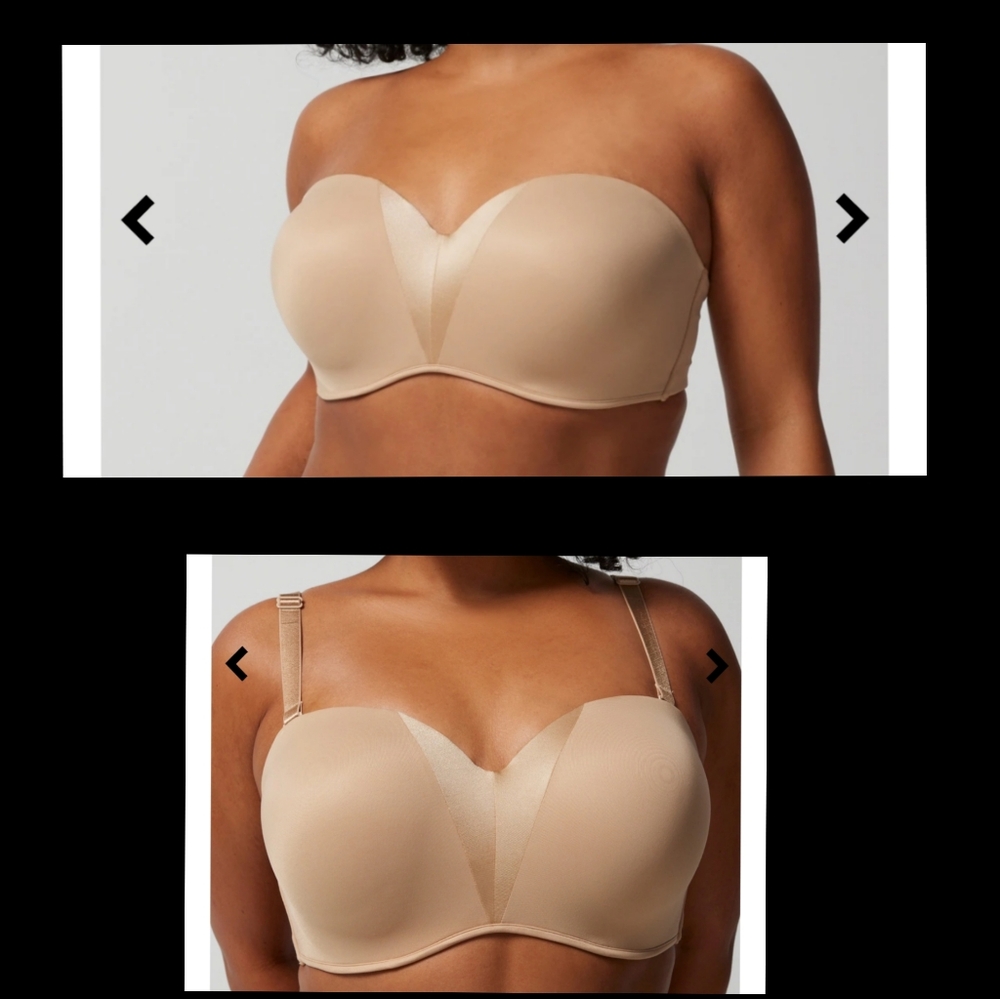 Seamless Strapless Bra in Beige